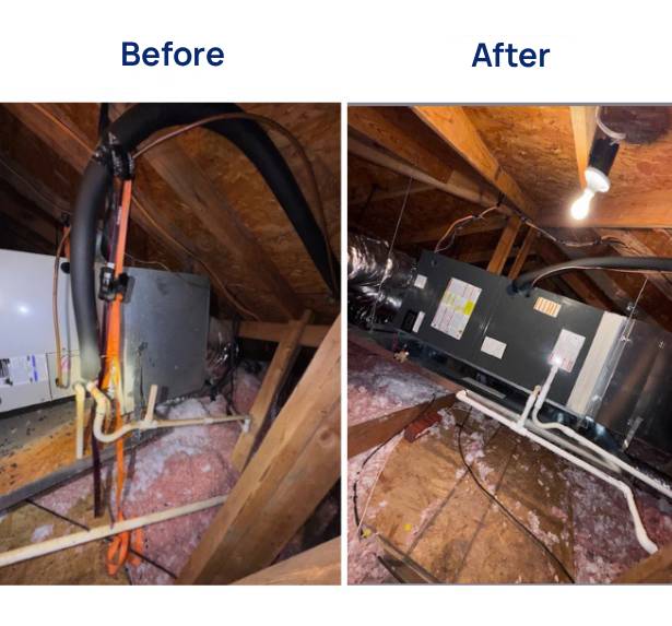 Indoor furnace replacement, stronger metal mounting